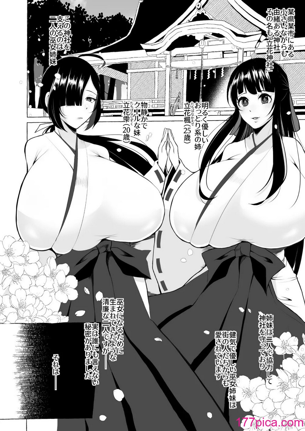 [ゆの湯 (湯基地)] 変態センズリ三昧ドスケベ竿巫女姉妹[53P]-第1章-图片3