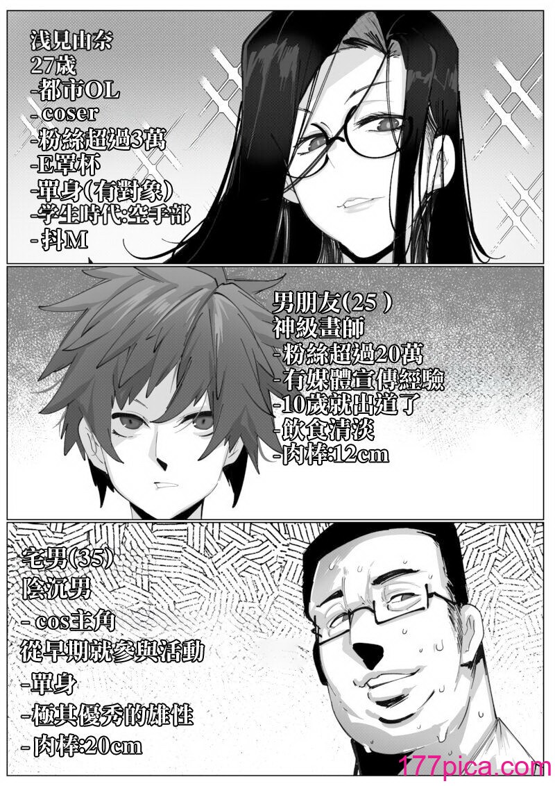 [来夏色 (Mr.way)] あなたのコスプレイヤーはトロフィーじゃない私はオタクのちんぽに服従する君以外の人とするコスプレエッチ [中国翻訳] [DL版][40P]-第1章-图片2