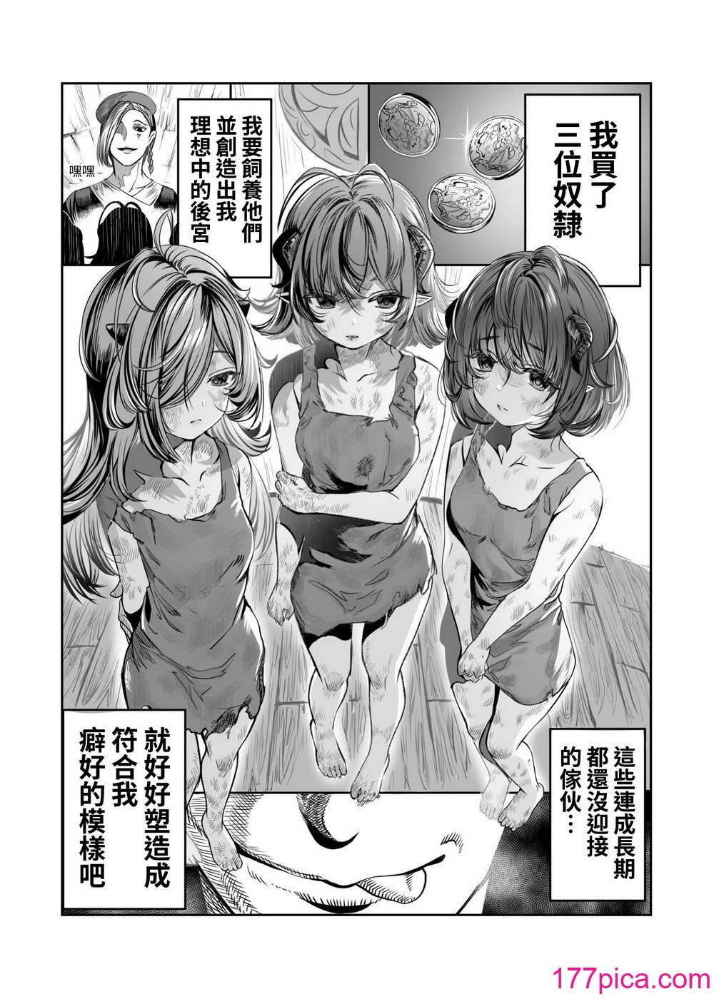[軒下の貓屋 (アルデヒド)] 奴隷を調教してハーレム作る～育てた奴隷たちと純愛ハーレムHするまでの話～【漫畫版】[名殘の羽][293P]-第1章-图片2