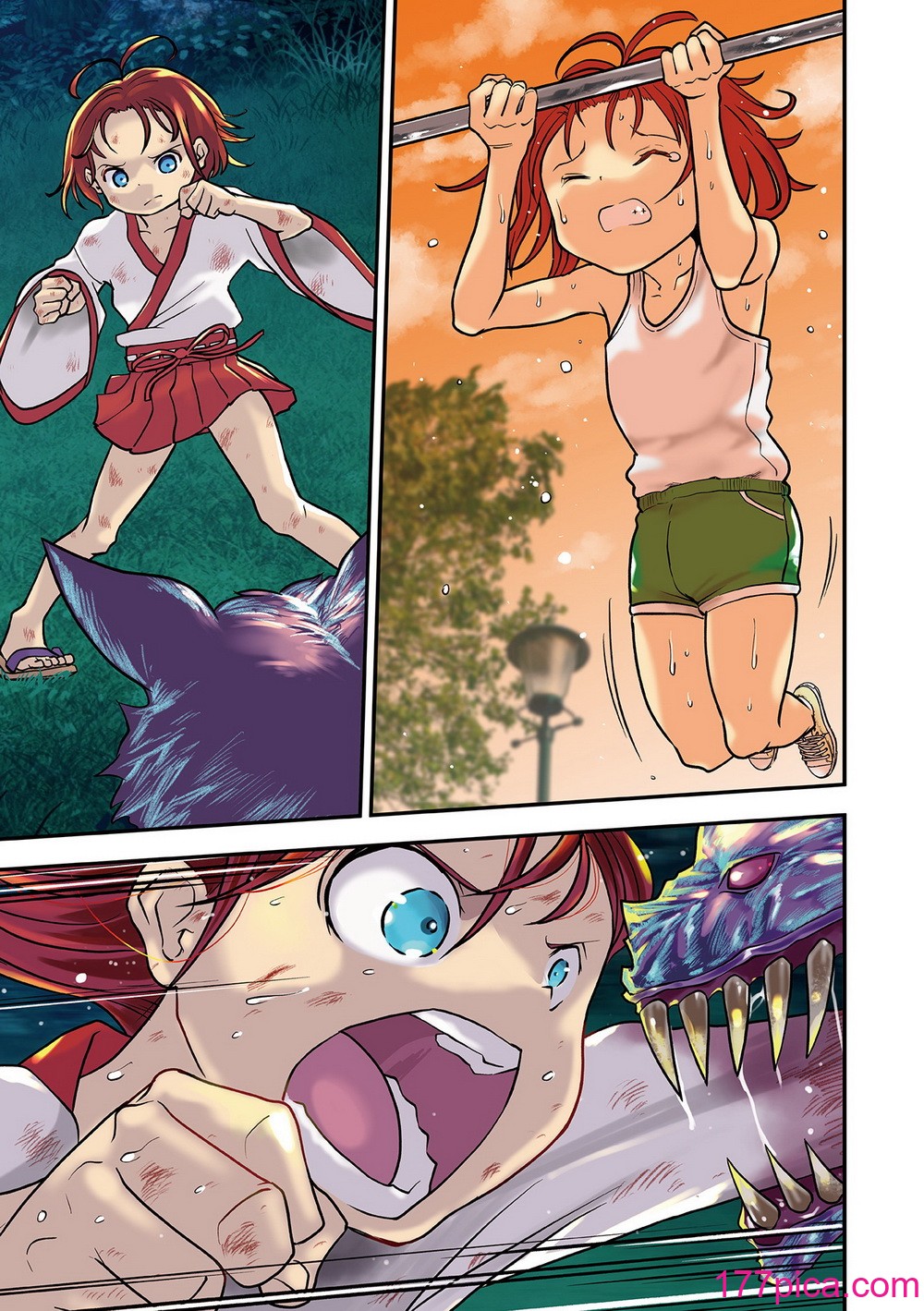 [いちにちアトリエ (ひめいよる)]学園退魔師リイナ 學園退魔師莉依娜醬 [轟媽無修正版] [小水筆機翻自校] [118P]-第1章-图片6