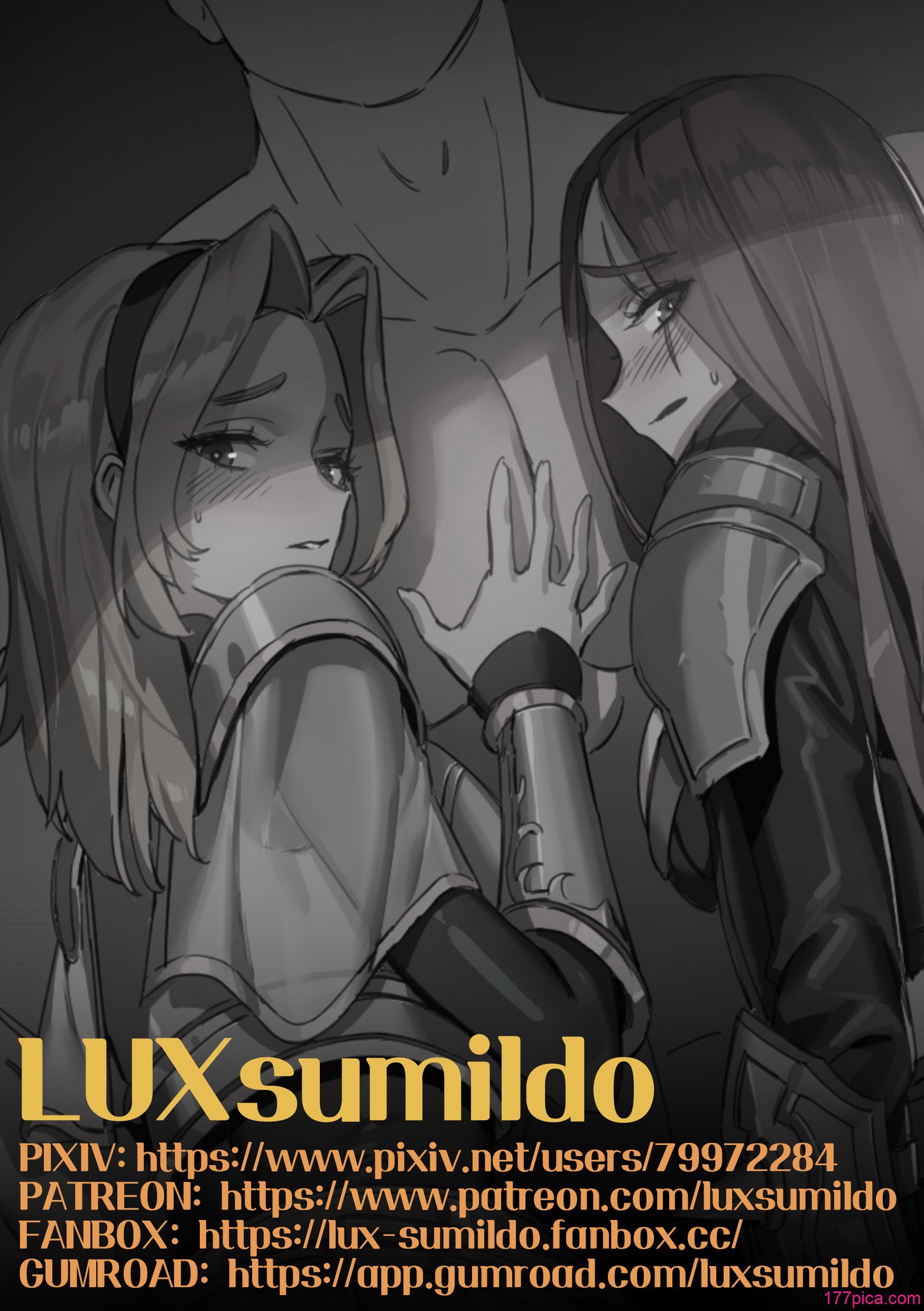 [LUXsumildo] 盖伦的母狗Ⅰ-Ⅱ 卡特琳娜&拉卡的双飞3P夜晚+性奴隶们！（英雄联盟同人H） [DL版][中国翻訳][無修正][66P]-第1章-图片1