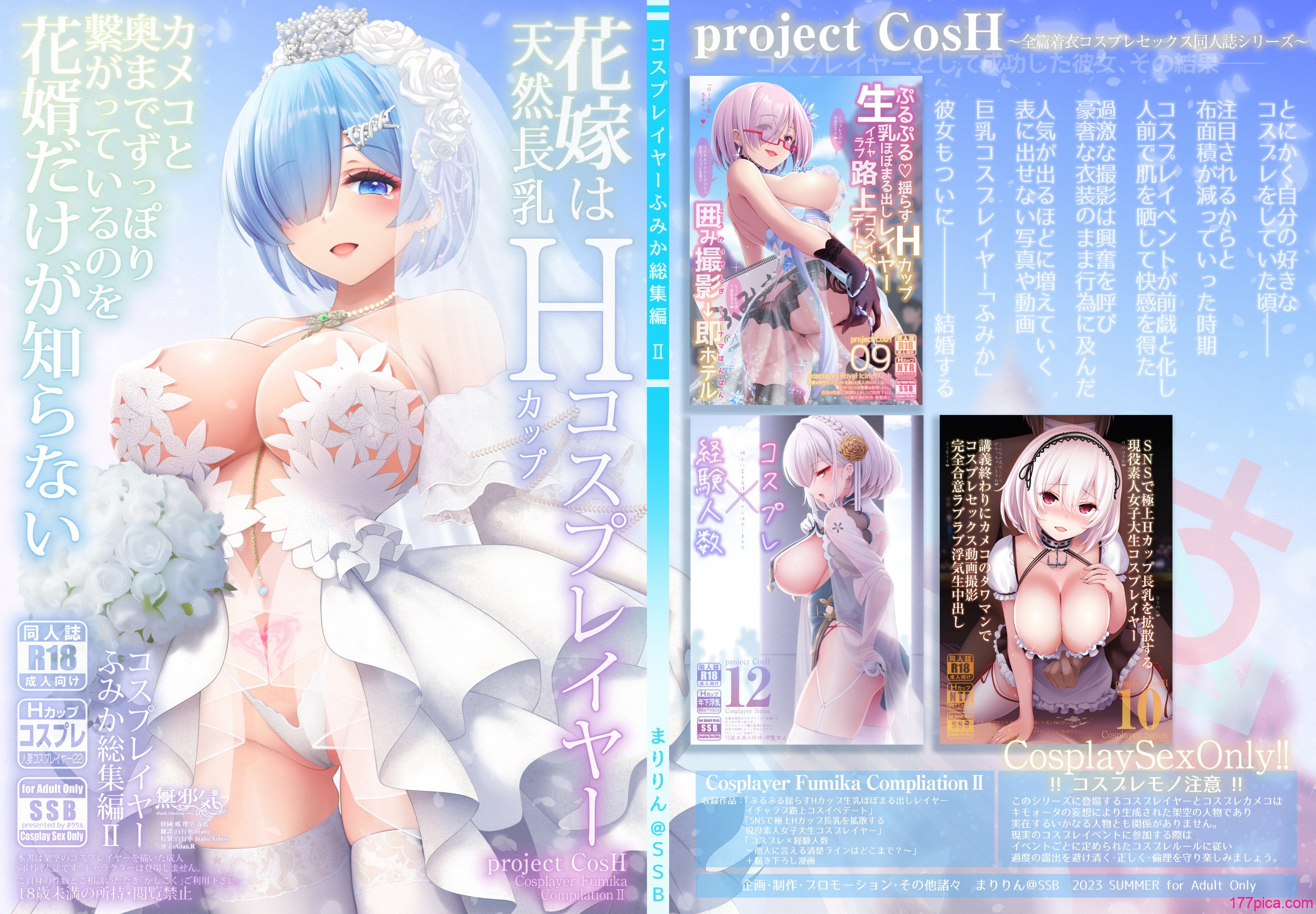 [SSB (まりりん)] 花嫁は天然長乳Hカップコスプレイヤー ～コスプレイヤーふみか総集編II～ (オリジナル) [無邪気漢化組][110P]-第1章-图片1